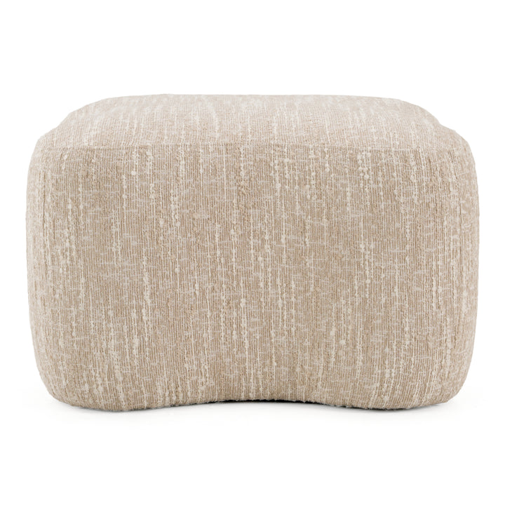 Spiro - Modern Beige Fabric Ottoman