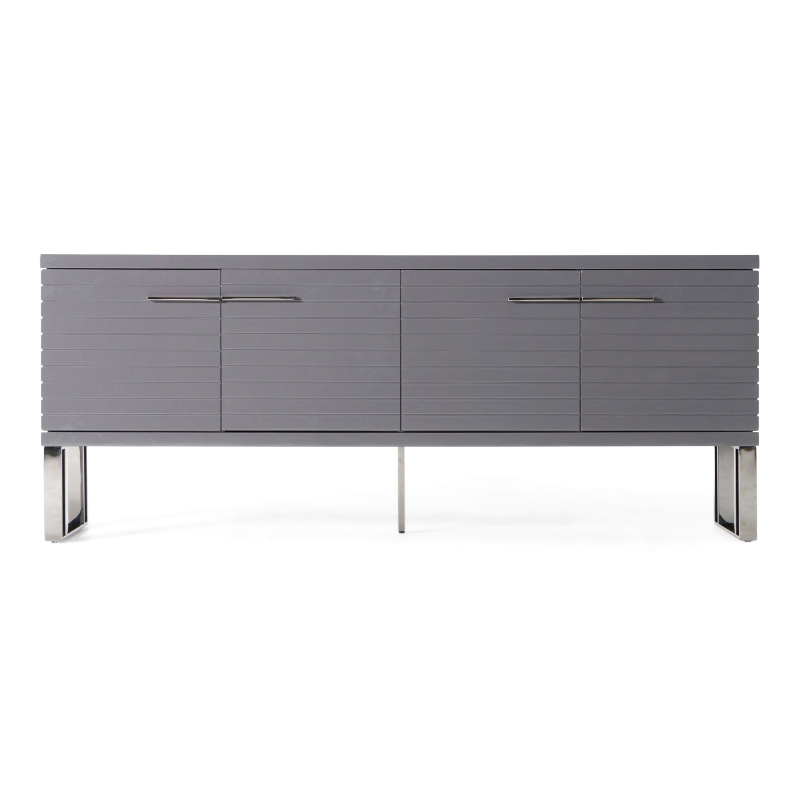 Splendor - Grey High Gloss Slatted Buffet