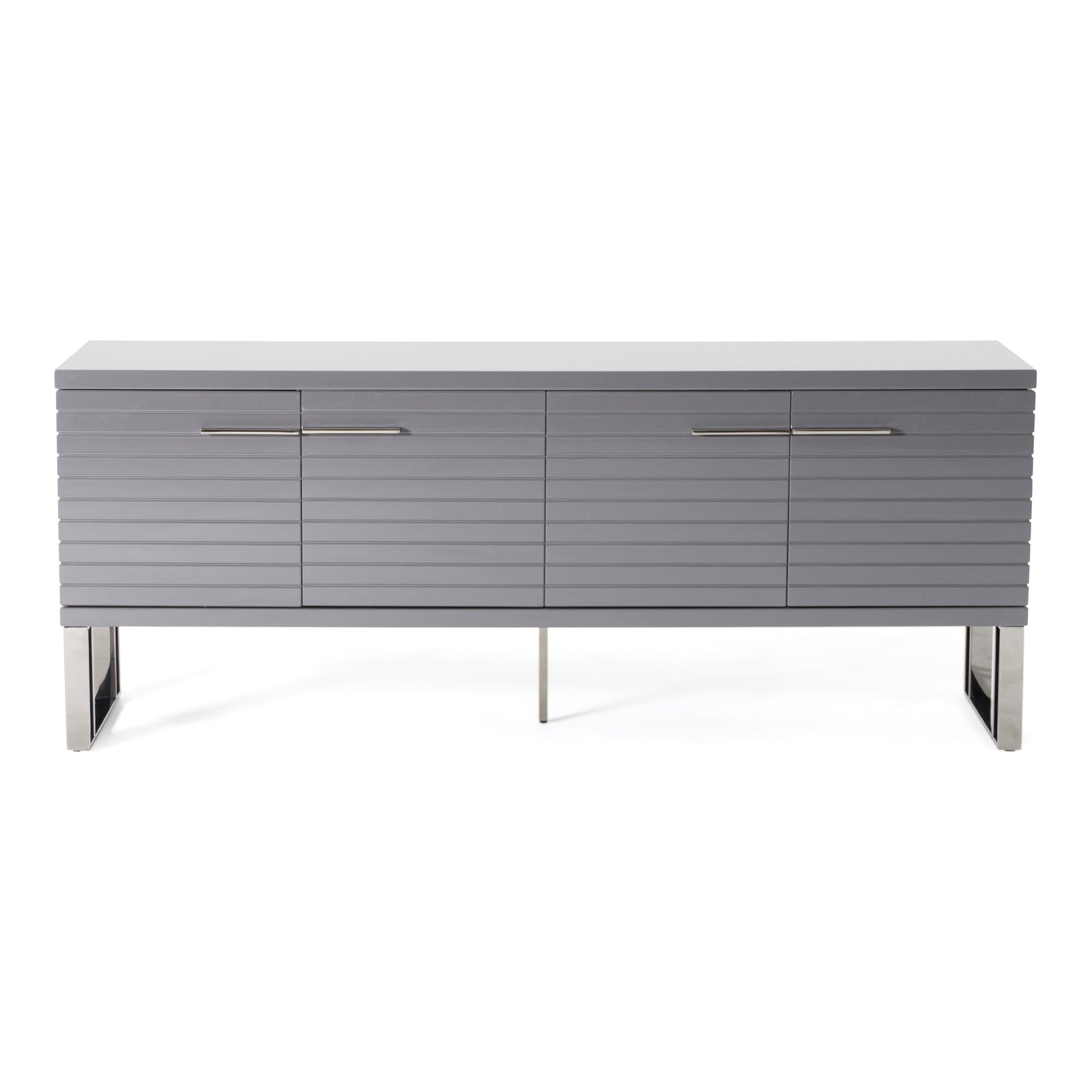 Splendor - Grey High Gloss Slatted Buffet