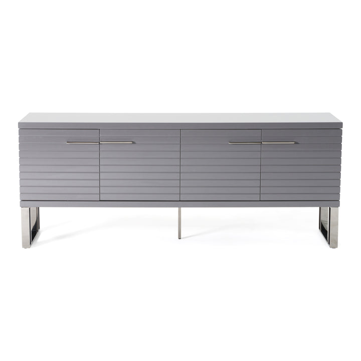 Splendor  Grey High Gloss Slatted Buffet