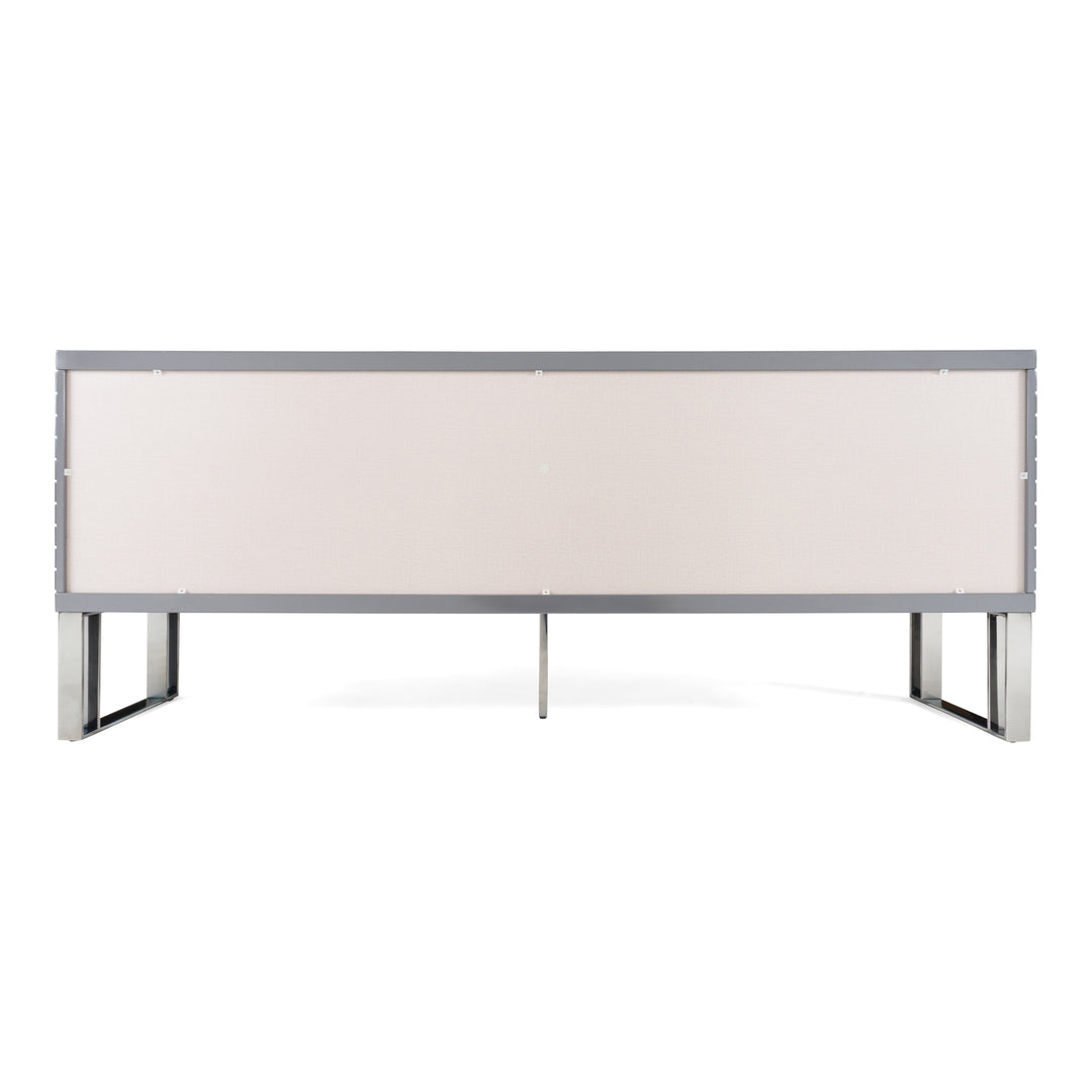 Splendor  Grey High Gloss Slatted Buffet
