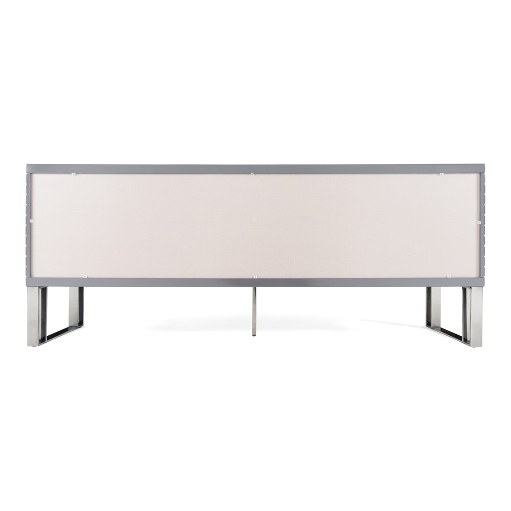Splendor - Grey High Gloss Slatted Buffet - View 6
