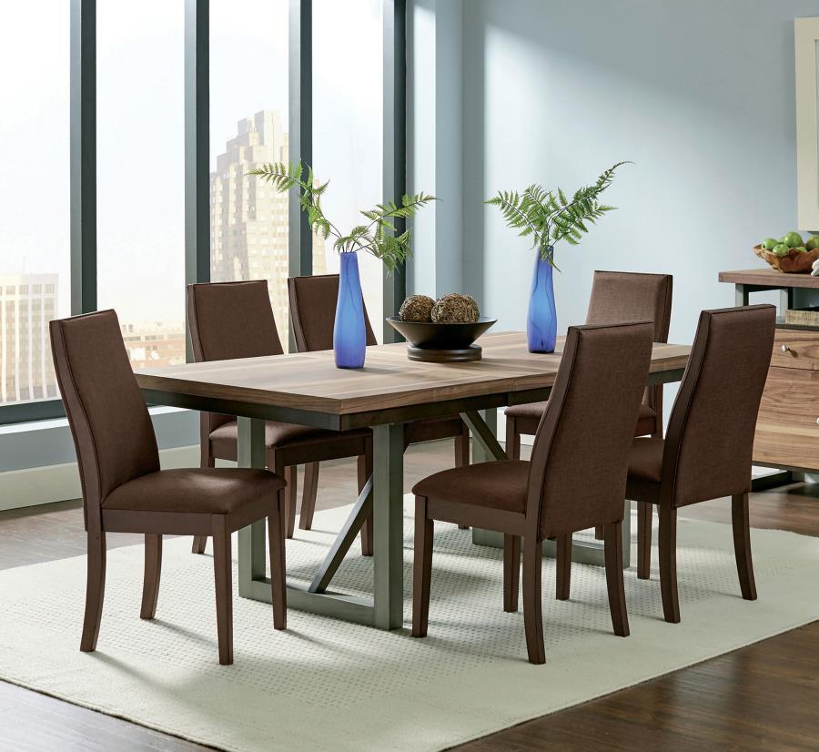 Spring Creek - Upholstered Dining Chair (Set of 2) - Chocolate Chair Set modern furniture Contempo Furniture