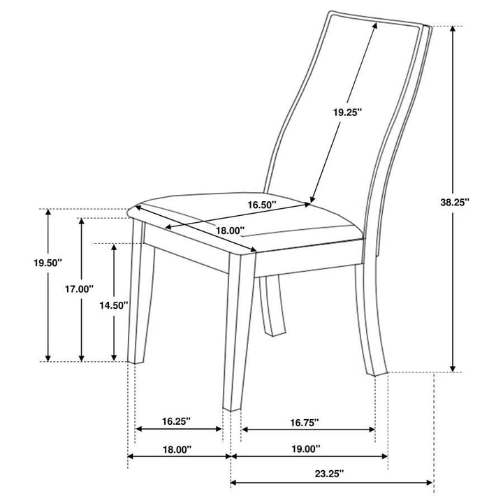 Spring Creek - Upholstered Dining Chair (Set of 2) - Chocolate Chair Set modern furniture Contempo Furniture