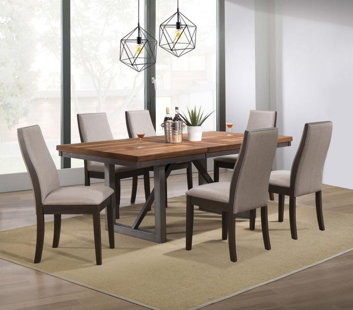 Spring Creek - Upholstered Dining Chair (Set of 2) - Taupe Chair Set modern furniture Contempo Furniture