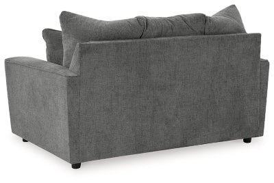 Stairatt Loveseat - Dark Gray Stationary Loveseat modern furniture Contempo Furniture