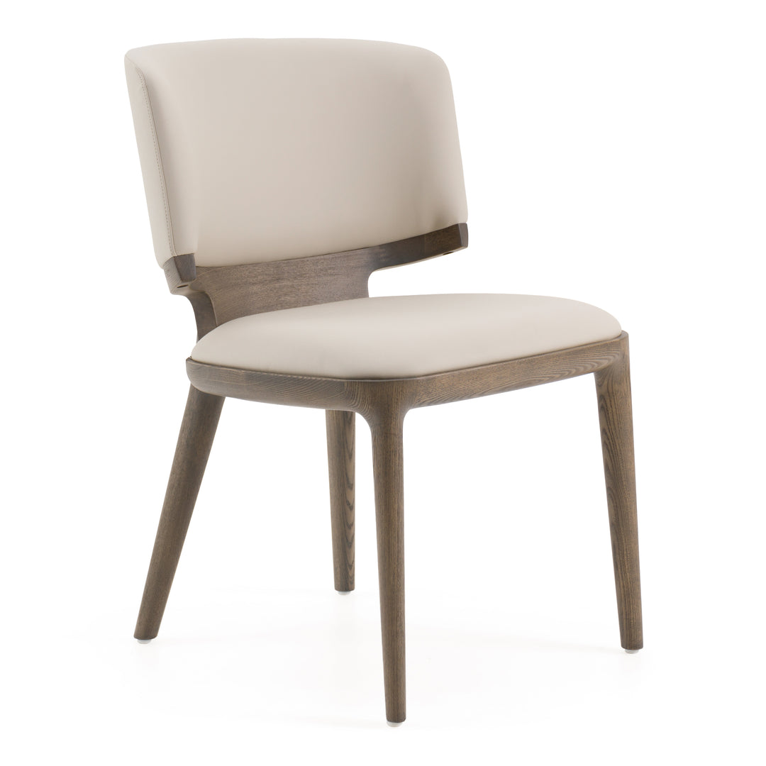Stanley Contemporary Grey Leatherette and Grey Ash Dining Chair (Set of 2)