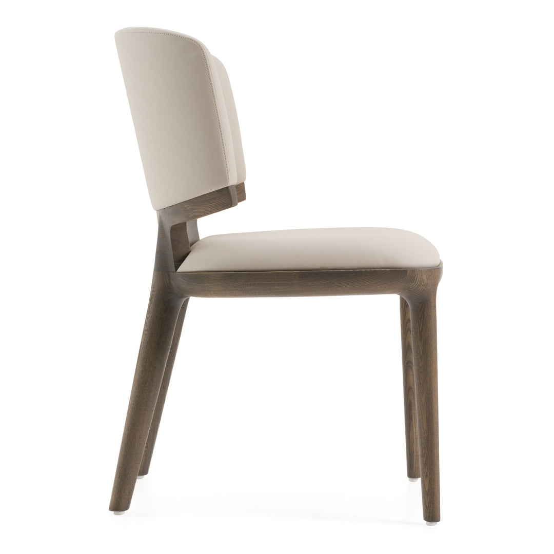 Stanley Contemporary Grey Leatherette and Grey Ash Dining Chair (Set of 2)