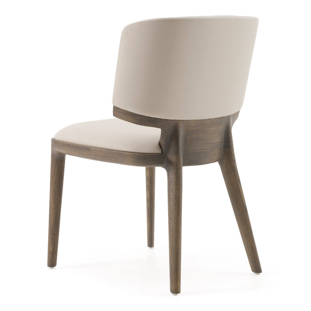 Stanley Contemporary Grey Leatherette and Grey Ash Dining Chair (Set of 2)