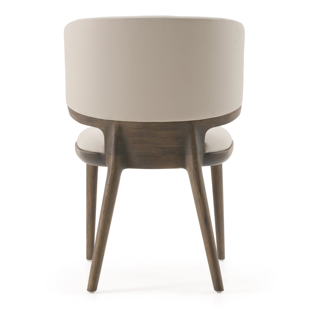 Stanley Contemporary Grey Leatherette and Grey Ash Dining Chair (Set of 2) - View 3