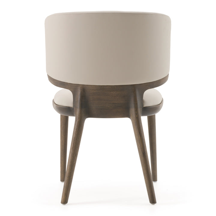Stanley Contemporary Grey Leatherette and Grey Ash Dining Chair 