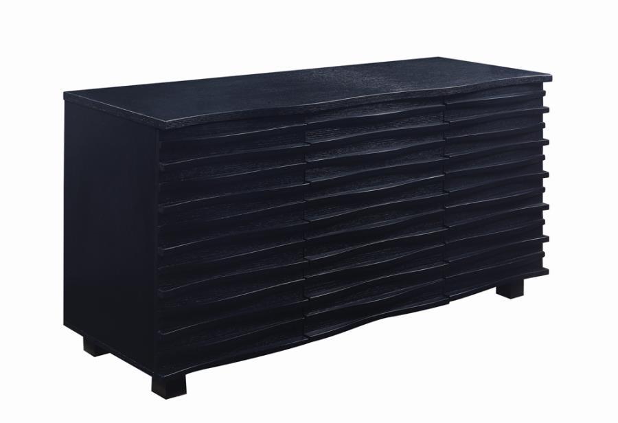 Stanton - 3 - Drawer Sideboard Buffet Storage Cabinet - Black Buffets modern furniture Contempo Furniture