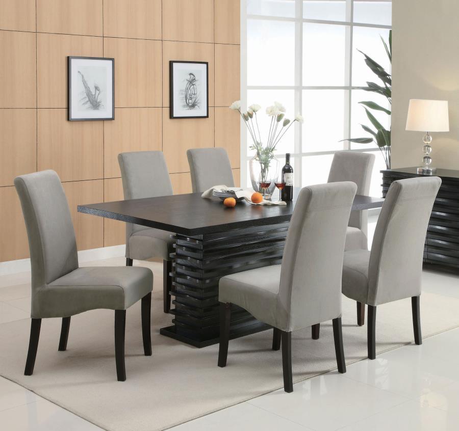 Stanton - 7 Piece Rectangular Dining Table Set - Gray 7 - Piece Dining Room Set modern furniture Contempo Furniture