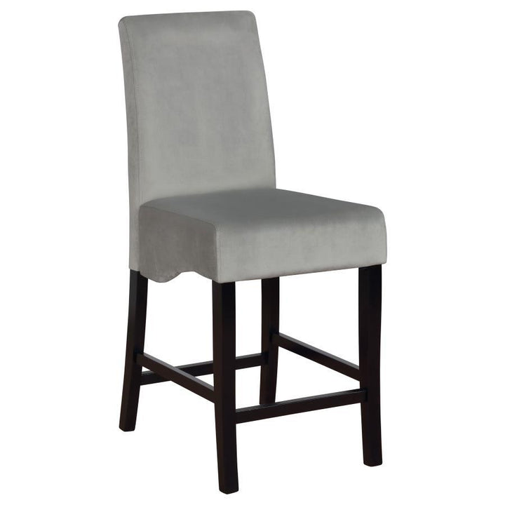 Stanton - Upholstered Counter Chairs (Set of 2) - Gray And Black Stool Set modern furniture Contempo Furniture