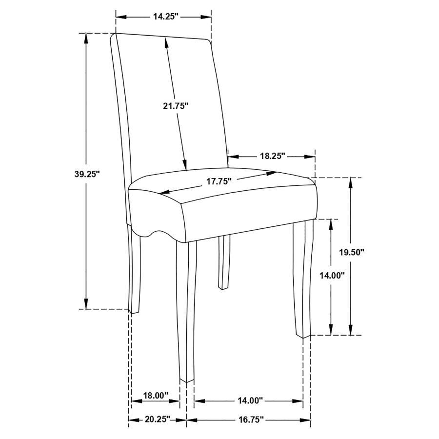 Stanton - Upholstered Dining Side Chairs (Set of 2) - Gray Chair Set modern furniture Contempo Furniture