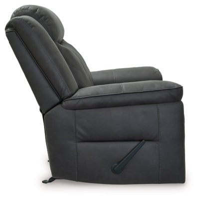 Status Check Recliner - Dark Gray Rocker Chair modern furniture Contempo Furniture
