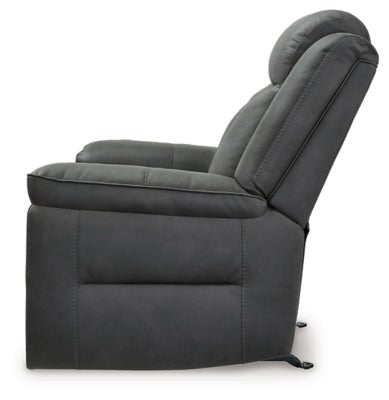 Status Check Recliner - Dark Gray Rocker Chair modern furniture Contempo Furniture