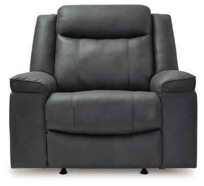 Status Check Recliner - Dark Gray Rocker Chair modern furniture Contempo Furniture