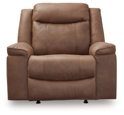 Status Check Recliner - Light Brown Rocker Chair modern furniture Contempo Furniture