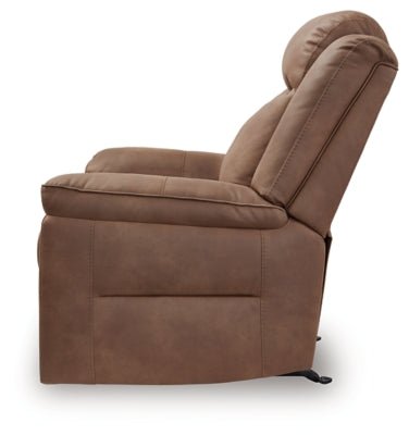 Status Check Recliner - Light Brown Rocker Chair modern furniture Contempo Furniture