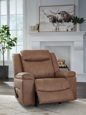Status Check Recliner - Light Brown Rocker Chair modern furniture Contempo Furniture