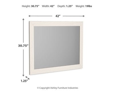 Stelsie Bedroom Mirror - White Dresser modern furniture Contempo Furniture
