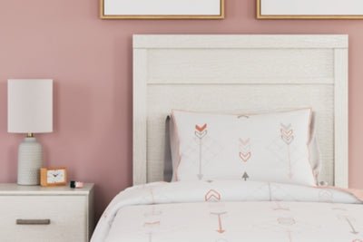 Stelsie Twin Panel Bed - White Panel Bed modern furniture Contempo Furniture