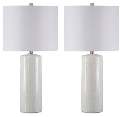 Steuben Table Lamp (Set of 2) - White Table Lamp modern furniture Contempo Furniture
