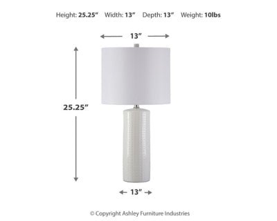 Steuben Table Lamp (Set of 2) - White Table Lamp modern furniture Contempo Furniture