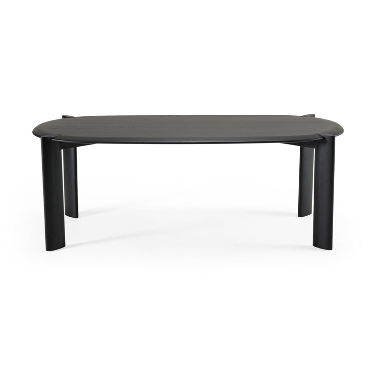 Steven - Modern Black Oval Dining Table