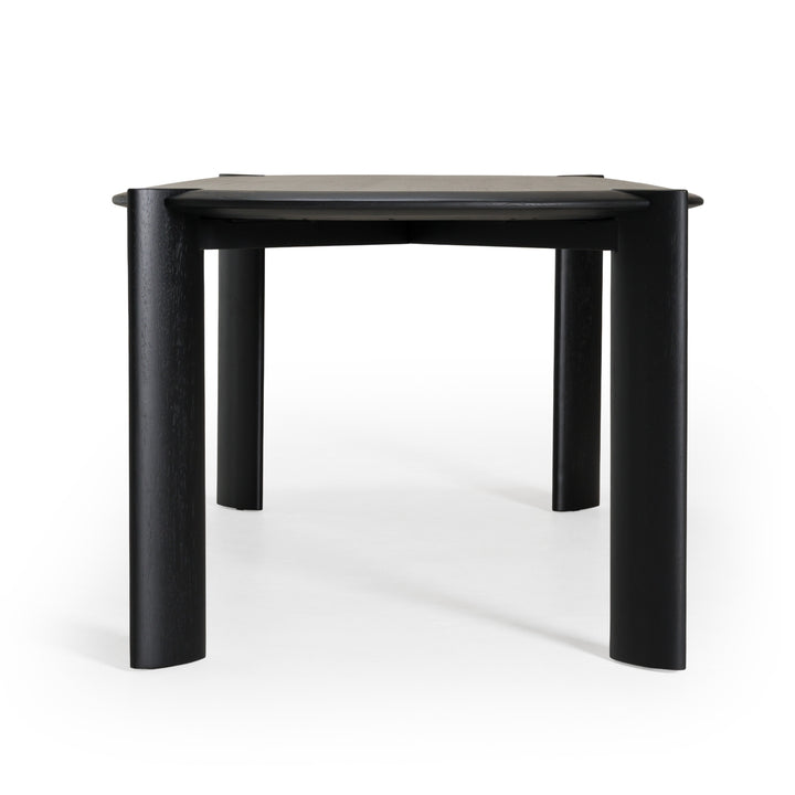 Steven - Modern Black Oval Dining Table