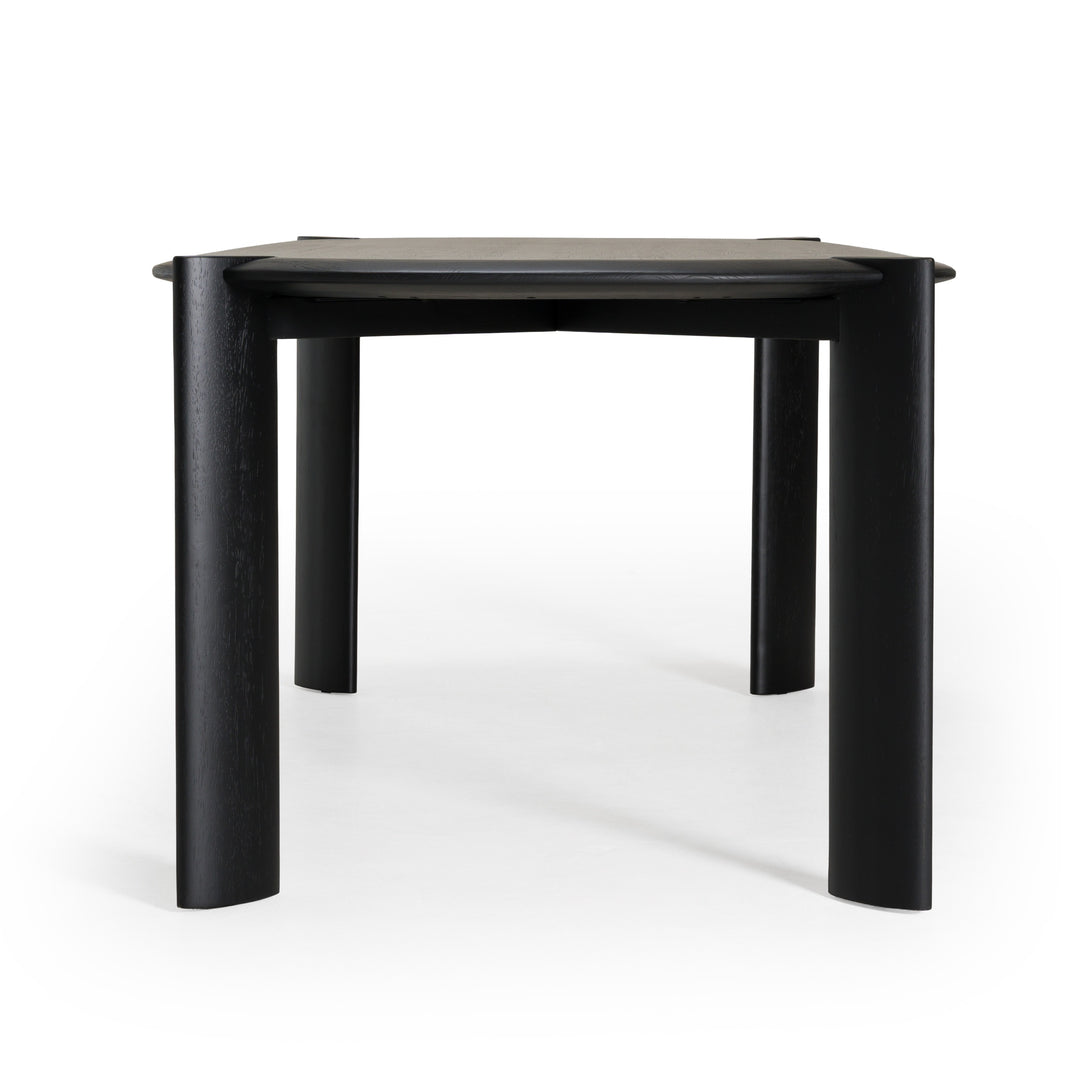 Steven - Modern Black Oval Dining Table