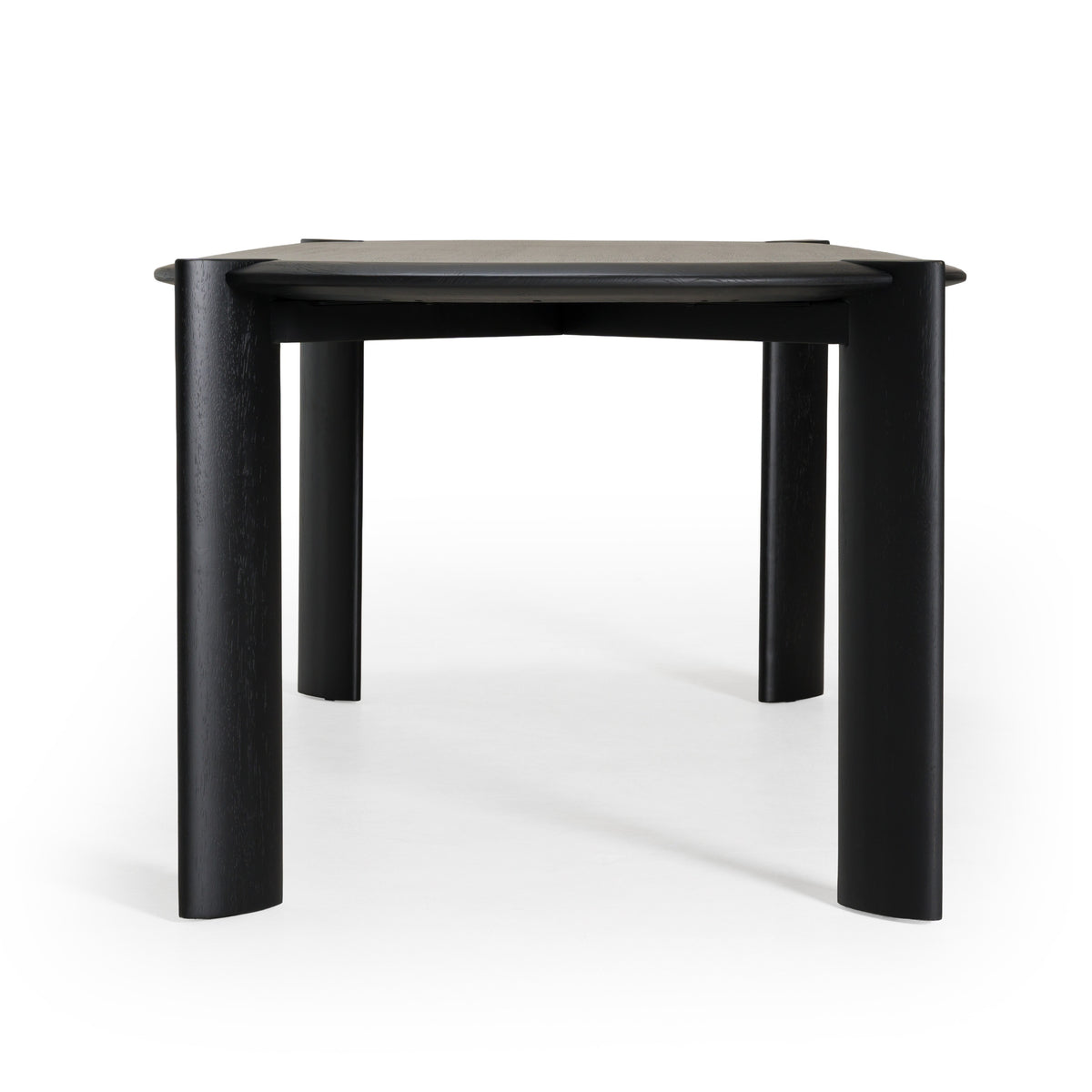 Steven - Modern Black Oval Dining Table - View 3