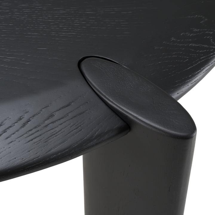 Steven - Modern Black Oval Dining Table