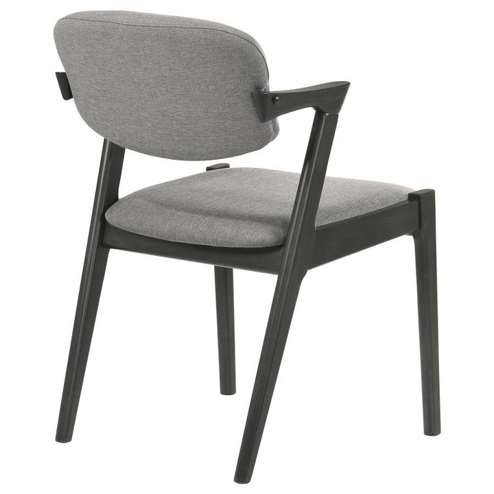 Stevie - Padded Wood Dining Arm Chair (Set of 2) - Black Chair Set modern furniture Contempo Furniture