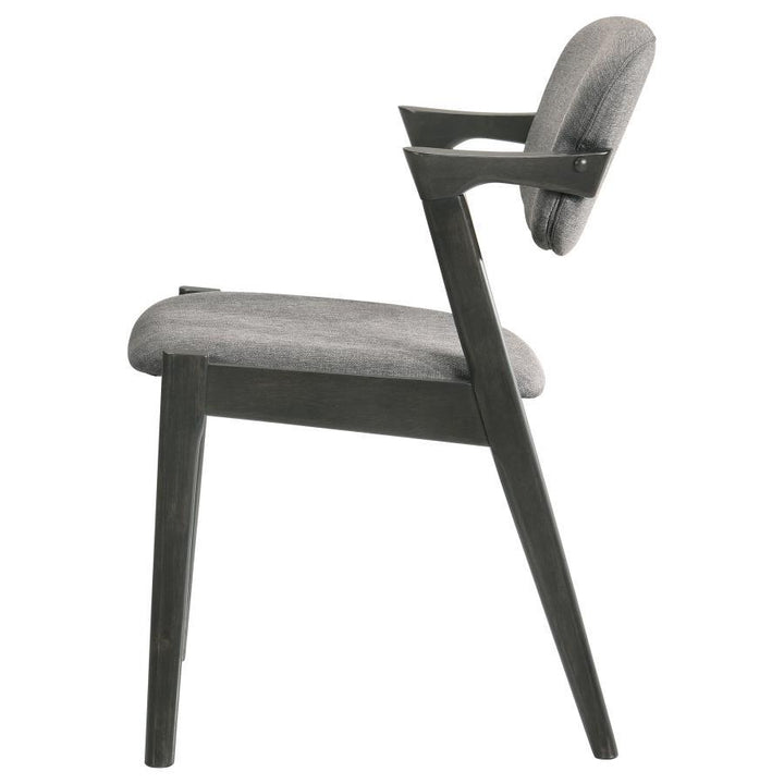 Stevie - Padded Wood Dining Arm Chair (Set of 2) - Black Chair Set modern furniture Contempo Furniture