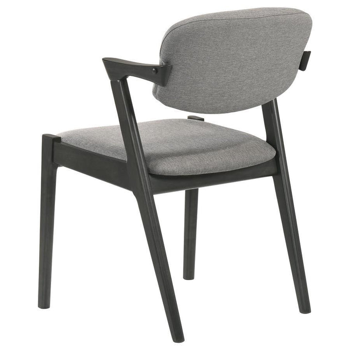 Stevie - Padded Wood Dining Arm Chair (Set of 2) - Black Chair Set modern furniture Contempo Furniture