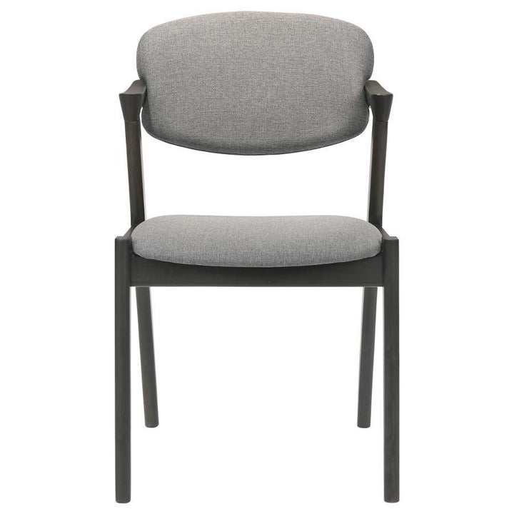 Stevie - Padded Wood Dining Arm Chair (Set of 2) - Black Chair Set modern furniture Contempo Furniture