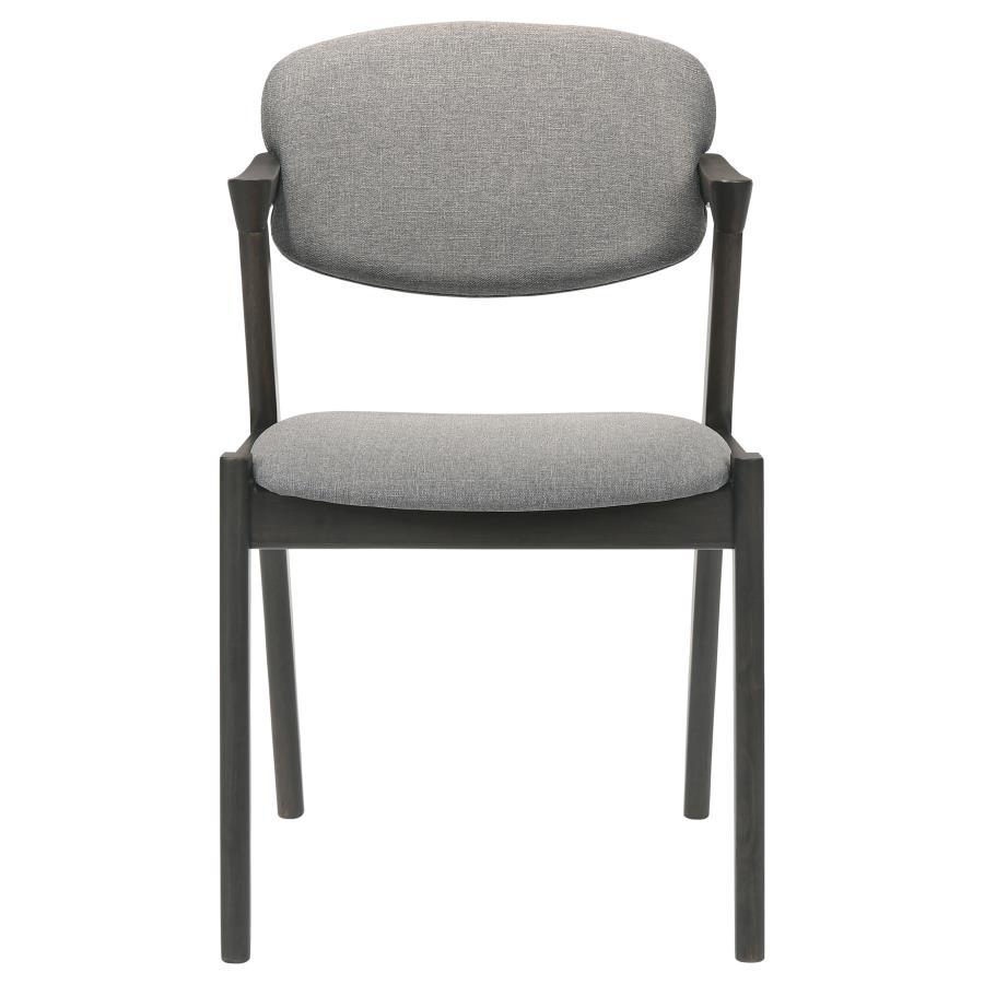 Stevie - Padded Wood Dining Arm Chair (Set of 2) - Black Chair Set modern furniture Contempo Furniture