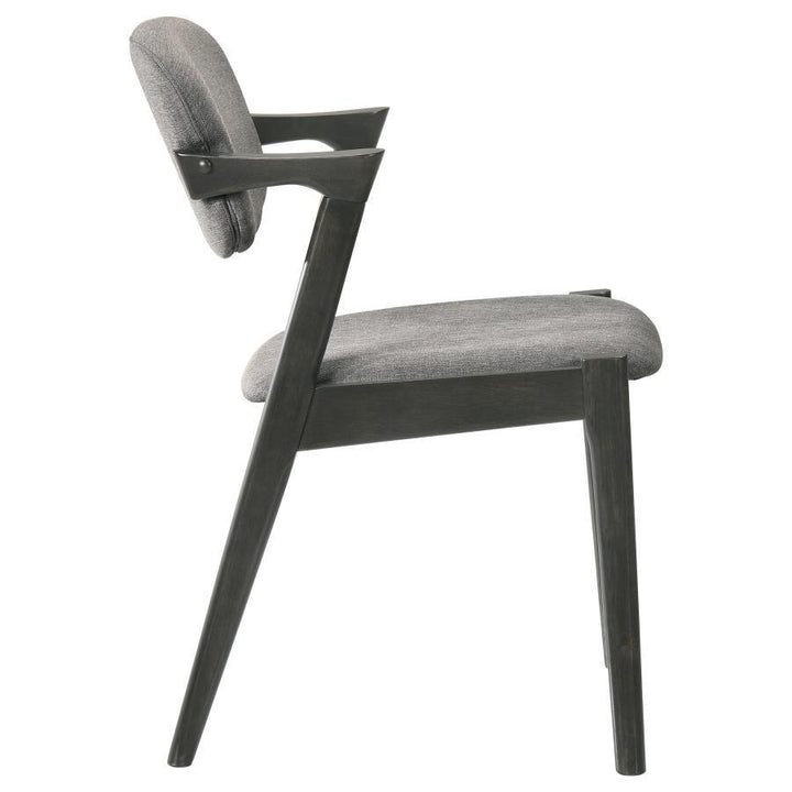 Stevie - Padded Wood Dining Arm Chair (Set of 2) - Black Chair Set modern furniture Contempo Furniture
