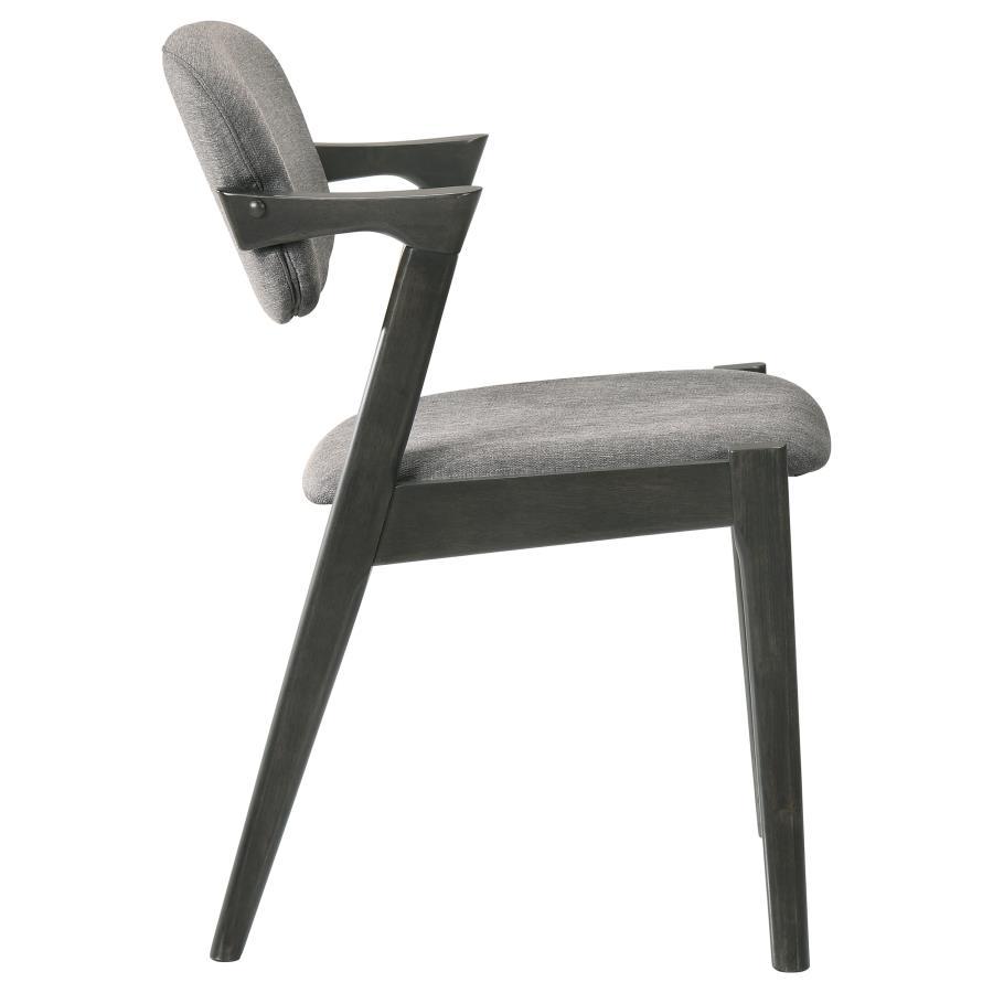 Stevie - Padded Wood Dining Arm Chair (Set of 2) - Black Chair Set modern furniture Contempo Furniture