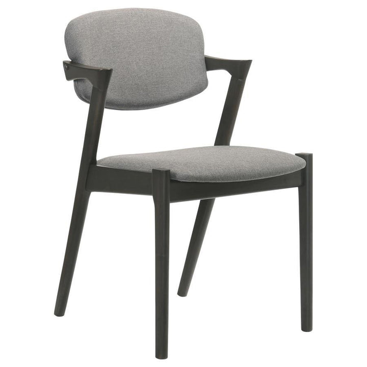 Stevie - Padded Wood Dining Arm Chair (Set of 2) - Black Chair Set modern furniture Contempo Furniture