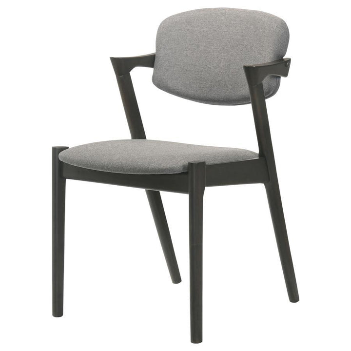 Stevie - Padded Wood Dining Arm Chair (Set of 2) - Black Chair Set modern furniture Contempo Furniture