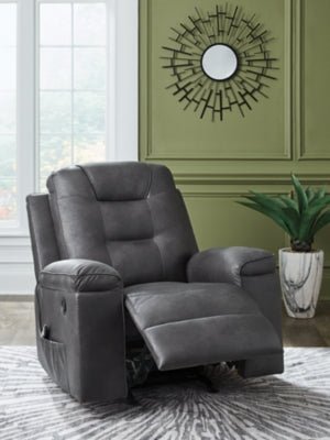 Stockworth Recliner - Dark Gray Rocker Chair modern furniture Contempo Furniture