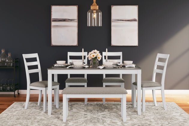 Stonehollow 6 - Piece Rectangular Dining Set 6 - Piece Dining Room Set modern furniture Contempo Furniture