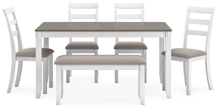 Stonehollow 6 - Piece Rectangular Dining Set 6 - Piece Dining Room Set modern furniture Contempo Furniture