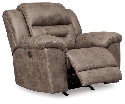 Stoneland Power Recliner - Light Brown Rocker Chair modern furniture Contempo Furniture