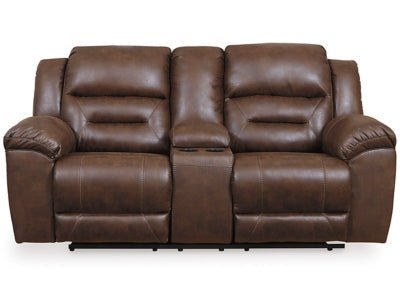 Stoneland Power Reclining Loveseat with Console - Dark Brown Reclining Loveseat modern furniture Contempo Furniture