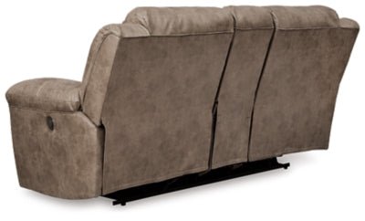 Stoneland Power Reclining Loveseat with Console - Light Brown Reclining Loveseat modern furniture Contempo Furniture