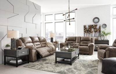 Stoneland Power Reclining Sofa - Light Brown Power Reclining Sofa modern furniture Contempo Furniture